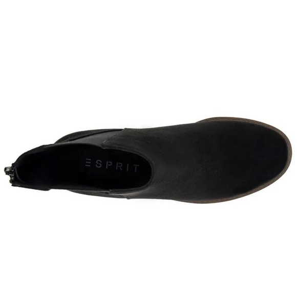 NWOT Women's Esprit Sutton Chelsea Boots Black Faux Suede Various Sizes - Picture 4 of 6